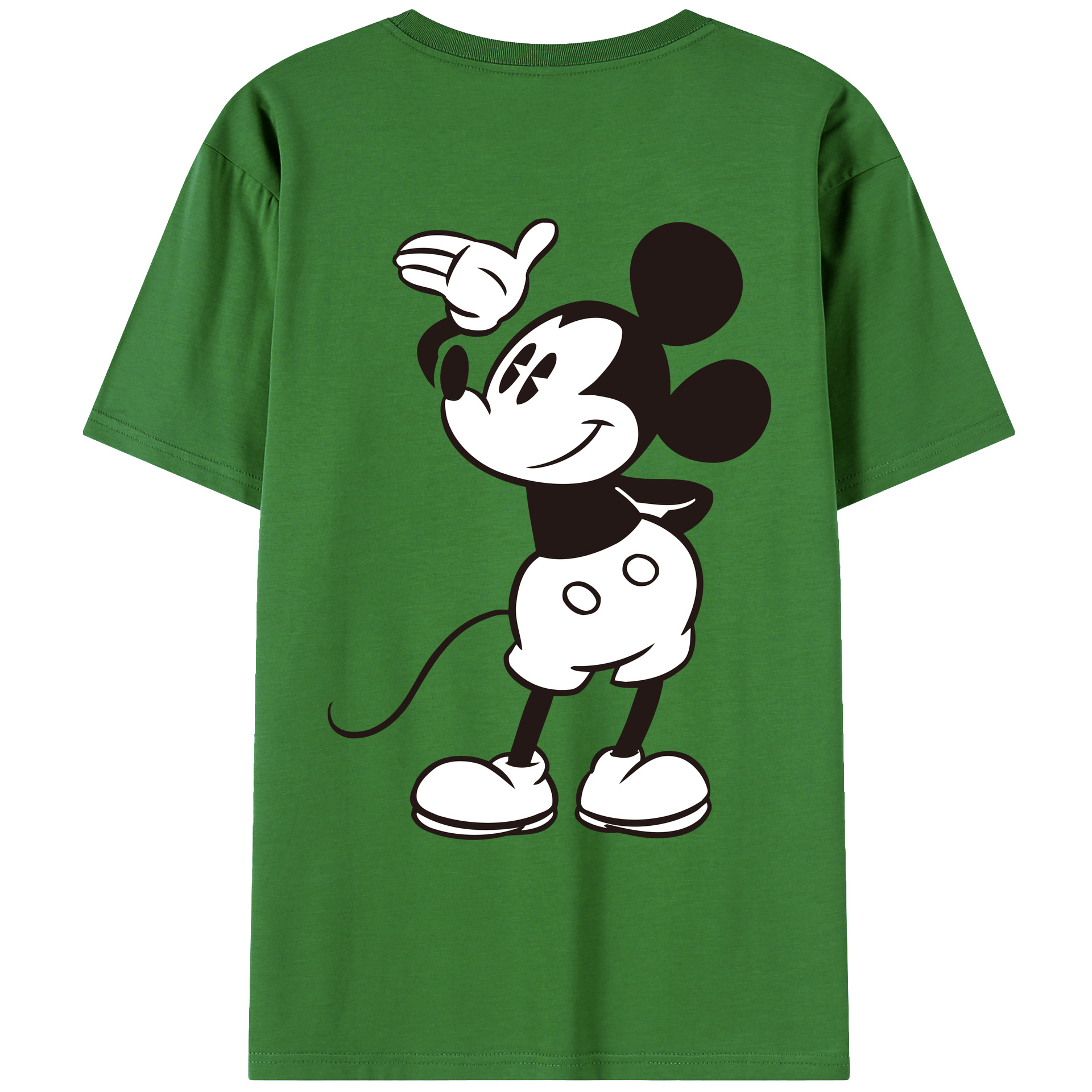 （画像用） ミッキーマウス Mickey Mouse レディース半袖Tシャツ(バックプリント)